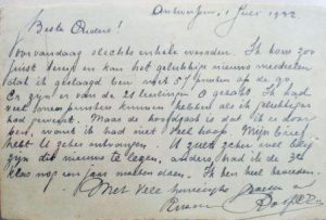 Brief van Roger d.d. 1-7-1932, waarin hij meedeelde geslaagd te zijn voor een van zijn examens. Collectie J.A. Spalter.