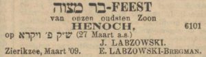 Nieuw Israëlitisch Weekblad 19-3-1909.